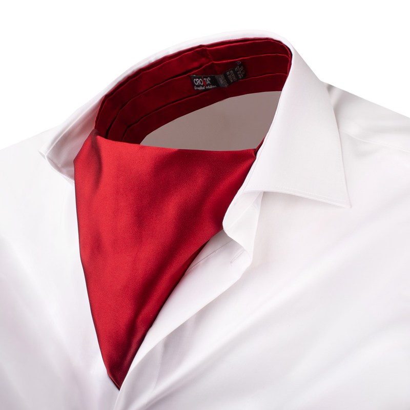 Vratna marama CROATA Klasični Klasična Jednobojni Crvena  Svila 100%  