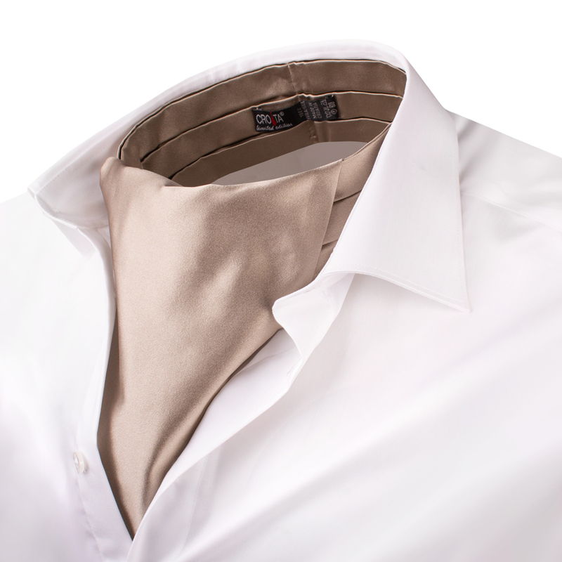 Vratna marama CROATA Klasični Klasična Jednobojni Siva  Svila 100%  