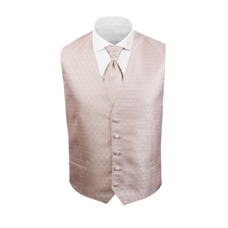 Prsluk i svečana kravata CROATA  Tematski Komplet 2 proizvoda Pleter Šampanj  Svila 100%  