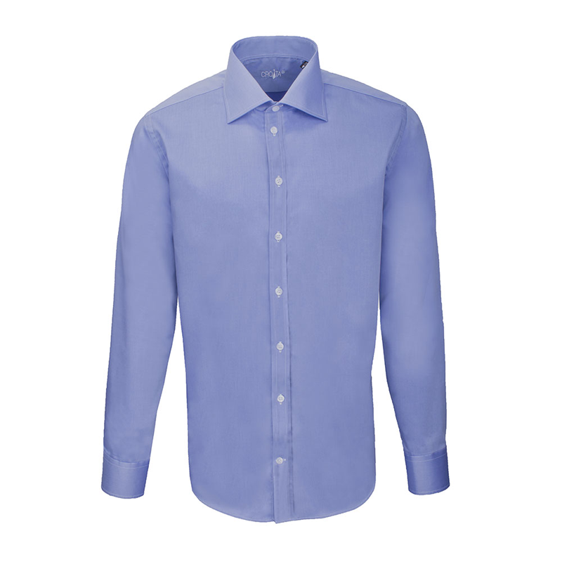 Košulja CROATA Elementum Klasični Uski Jednobojni Tamno plava  Pamuk 100 %  Dugi rukav